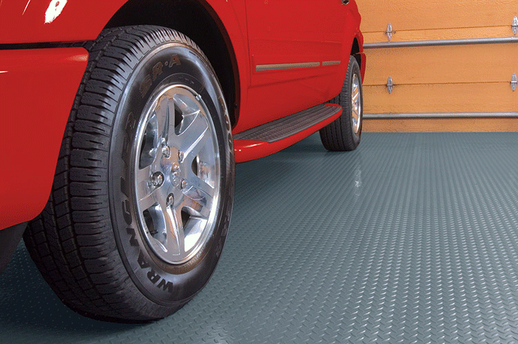 Heavy Duty Garage Floor Mat Rolls Diamond Plate Thickened PVC Non-Slip  Garage Flooring Roll 